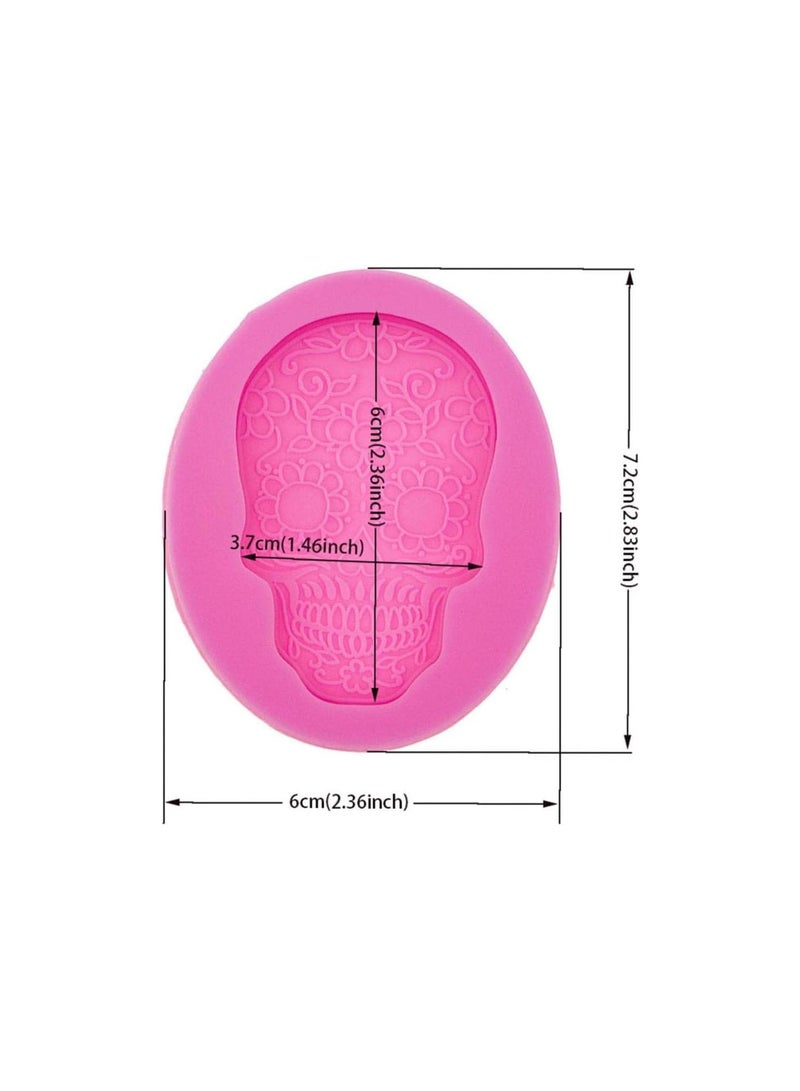 GGOOT Food Grade Fondant Cake Silicone Mold Skull Shaped for Polymer Clay Chocolate Pastry Decoration Tools  - Image 4