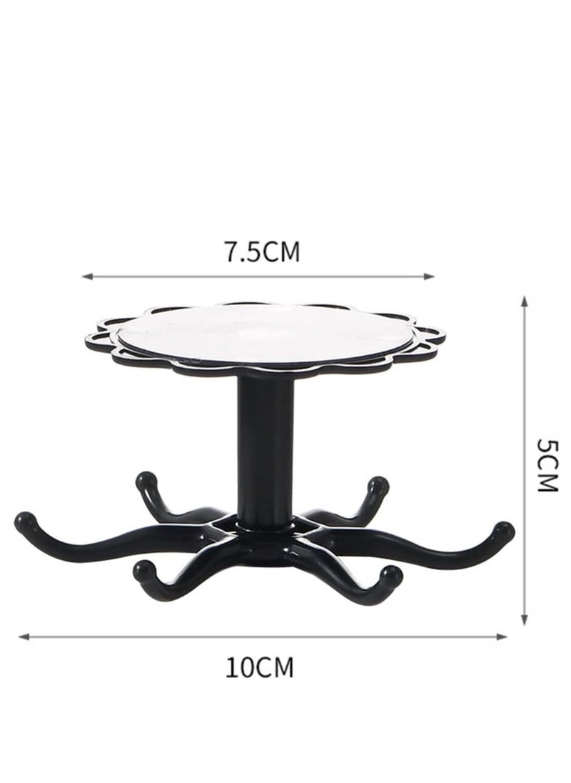 Generic - Wall Mounted Hole Free Hanger, 360° Swivel Kitchen Shelf, 2-Pack with Six Hooks - Image 1