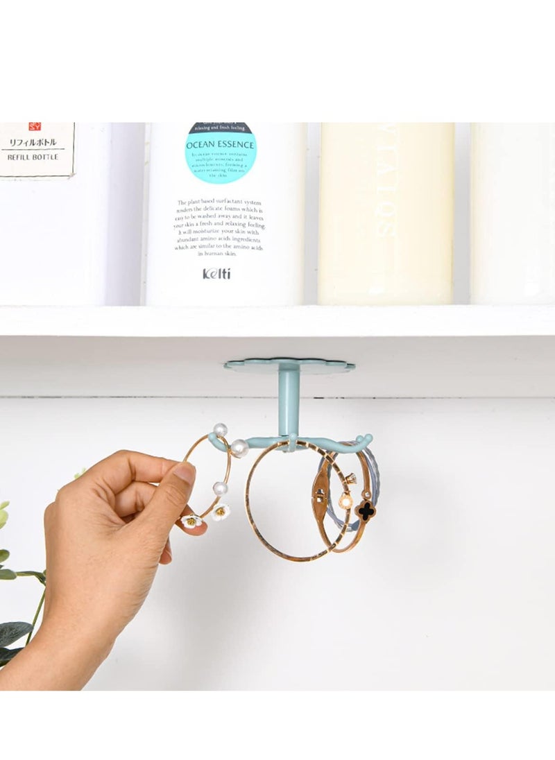 Generic - Wall Mounted Hole Free Hanger, 360° Swivel Kitchen Shelf, 2-Pack with Six Hooks - Image 1