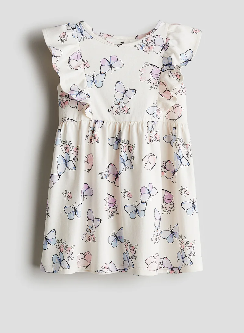 اتش اند ام Flounce-Trimmed Jersey Dress