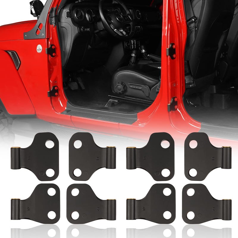 مجموعة مفصلات أبواب هيكل هوك رود متوافقة مع جيب رانجلر JL Unlimited 4Door Gladiator JT 2018-2024 مجموعة من 8 مفصلات