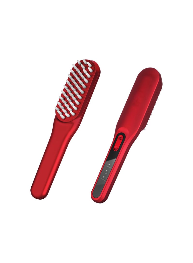 SOLARAE Electric Scalp Massage Brush, Shiatsu Hair Scalp Massager with 49 Heads, Cordless Electric Massager for Scalp & Hair, Portable Massager for Head, Deep Massage At Home for Muscle Relax(1 Pack)(Red) - Image 1