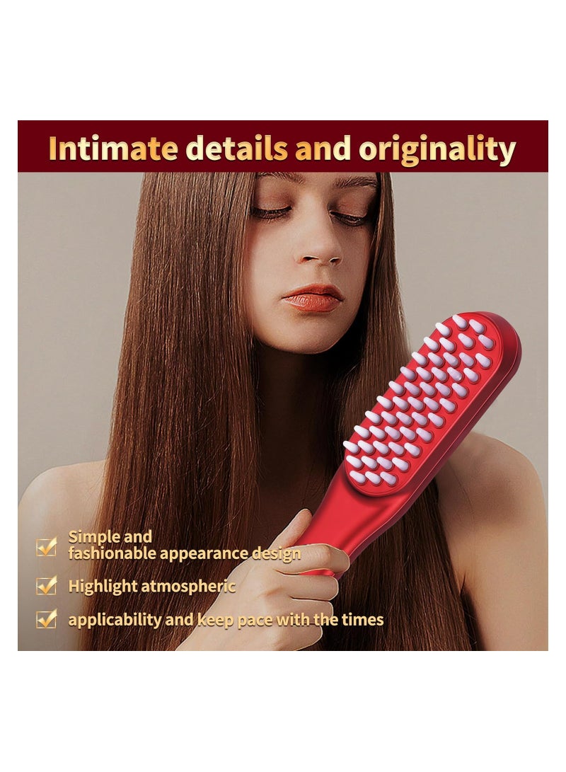 SOLARAE Electric Scalp Massage Brush, Shiatsu Hair Scalp Massager with 49 Heads, Cordless Electric Massager for Scalp & Hair, Portable Massager for Head, Deep Massage At Home for Muscle Relax(1 Pack)(Red) - Image 2