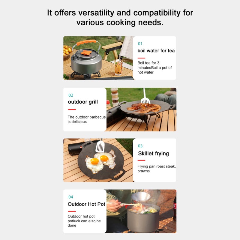 CLS Camping Stove 2800W Black - High Power Stable Firepower Cassette Stove for Outdoor Camping Picnics Backpacking Hiking - Image 5