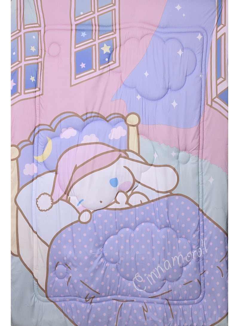 Cinnamoroll طقم لحاف 5 في 1، ميكروفايبر ناعم مع غلاف بوليستر – بنفسجي - Image 3