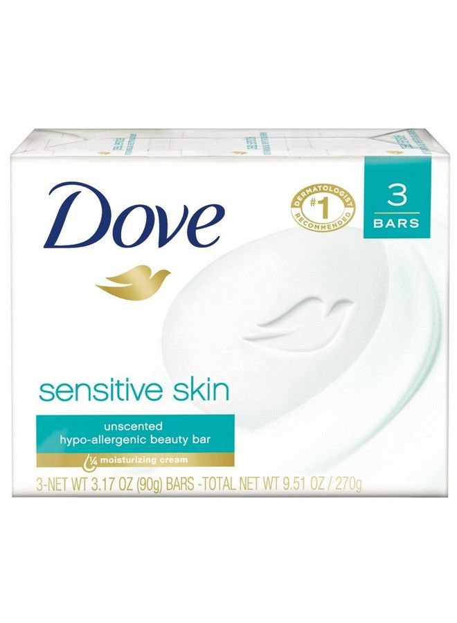 Dove قالب تجميل للبشرة الحساسة، غير معطر، 3 قطع، عبوة من قطعة واحدة - Image 2