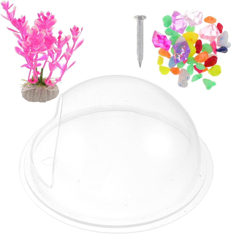 SHINEOFI Wall Mounted Acrylic Fish Bowl Aquarium 17cm Hanging Fish Tank for Home Decor with Nail Installation Suitable for Living Room Aquatic Pets Random Color - Image 1