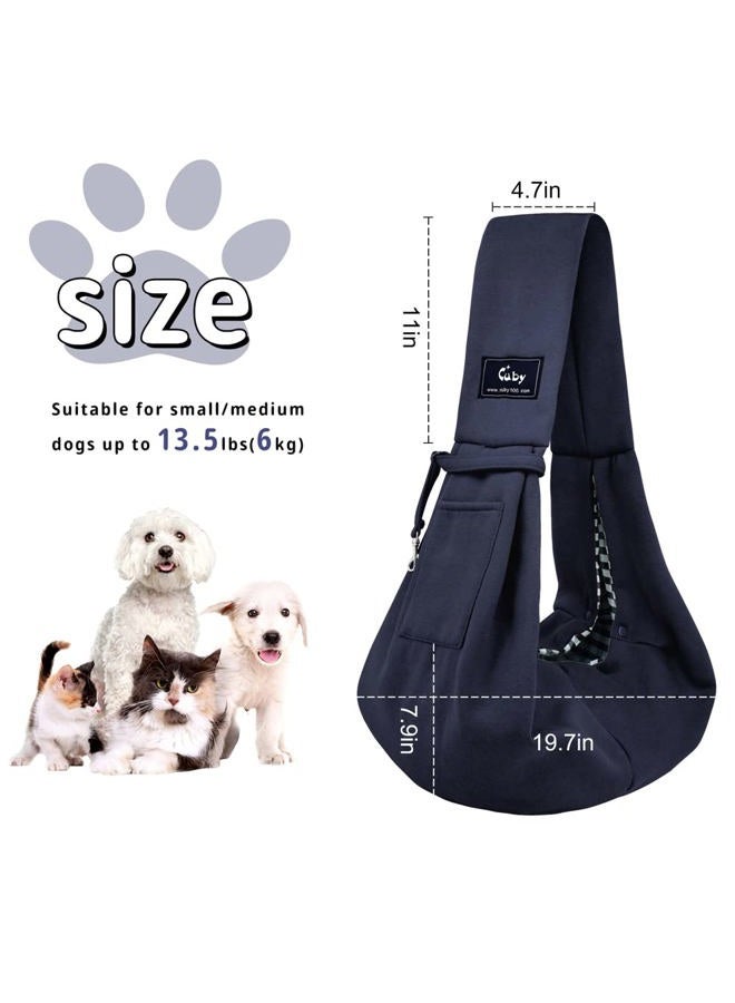 Cuby Reversible Pet Sling Carrier Hands-free Sling Pet Dog Cat Carrier Bag Soft Comfortable Puppy Kitty Rabbit Double-sided Pouch Shoulder Carry Tote Handbag - Image 3