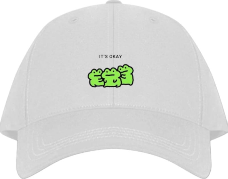 Frog Plain unisex baseball cap White 36