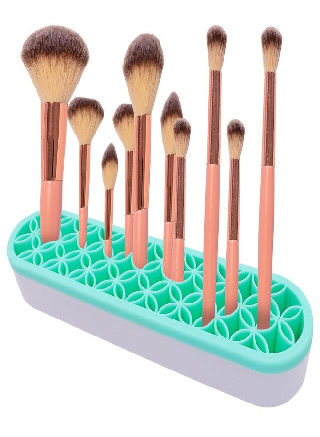 GDFYMI 1Pcs Makeup Brushes Holder Silicone Make Up Brush Holder Stand Makeup Vanity Brush Holders for Painting Pen Brushes Nail Clippers Drill Pens Ruler Sewing Craft Tools (Green) - Image 1