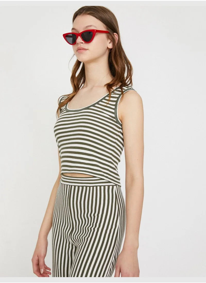 كوتون Striped Tank Top