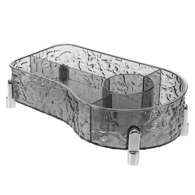 Transparent Multi Compartment Storage Box for Makeup and Accessories, Durable Design - Image 4