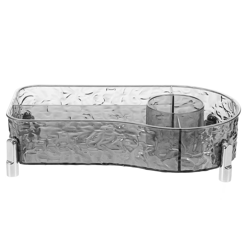 Transparent Multi Compartment Storage Box for Makeup and Accessories, Durable Design - Image 1