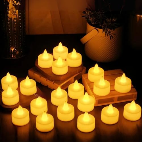 VERVENIX (Pack of 24 LED Tea Light Candles – Battery-Operated Flameless & Smokeless Decorative Lights for Diwali, Home Temple, Pooja and Holiday Decorations - Image 1