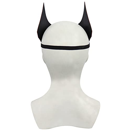 Bulex Red Witch Crown Headpiece Cosplay Costumes Mask Crown Prop Halloween Masquerade Vision Leather Headgear(A) - Image 5