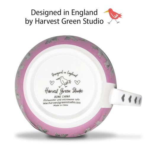 MFoffice Premium 20 oz Bone China Elephant Hug Mug – Cute Elephant Design for Coffee & Tea, Ideal Holiday, Birthday, and Christmas Gift for Family and Friend, Designed in England by Harvest Green Studio - Image 5