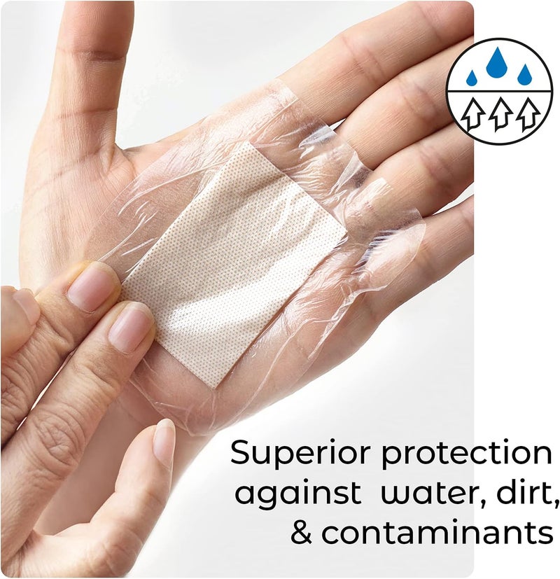 MEDRULL Set of 50 Self-adhesive Waterproof Wound Dressings 6 x 7 cm – Protects Against Cuts and Scratches – Ideal for Shower, Sports, Bathrooms - Image 4