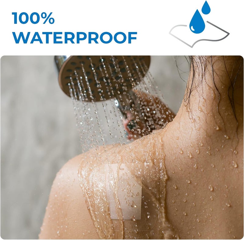 MEDRULL Set of 50 Self-adhesive Waterproof Wound Dressings 6 x 7 cm – Protects Against Cuts and Scratches – Ideal for Shower, Sports, Bathrooms - Image 3