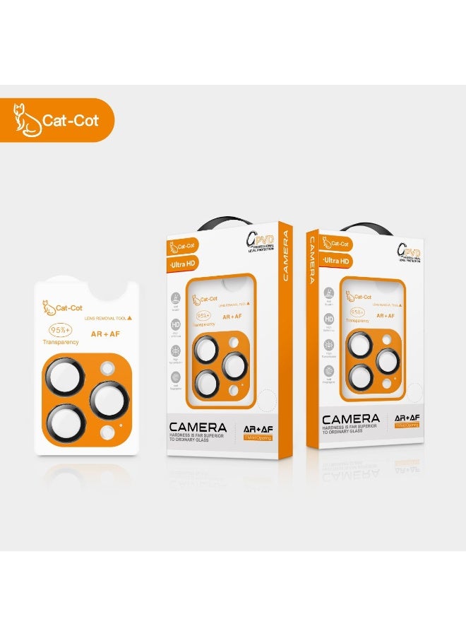 Cat - Cot Cat-Cot Ultra HD Camera Lens Protector for iPhone 17 Pro / 17 Pro Max – Anti-Scratch, 95% Transparency, AR+AF Coating, (Titanium Gray) - Image 3