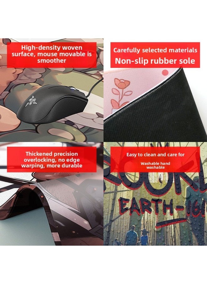Generic - Mouse Pad Stain-resistant A Generation Of Oversized Rubber Table Pad Animation Game Precision Lock Edge Mouse Pad Electric Race Span-Color:900*400*2mm-Pattern:K35-Gundam - Image 1