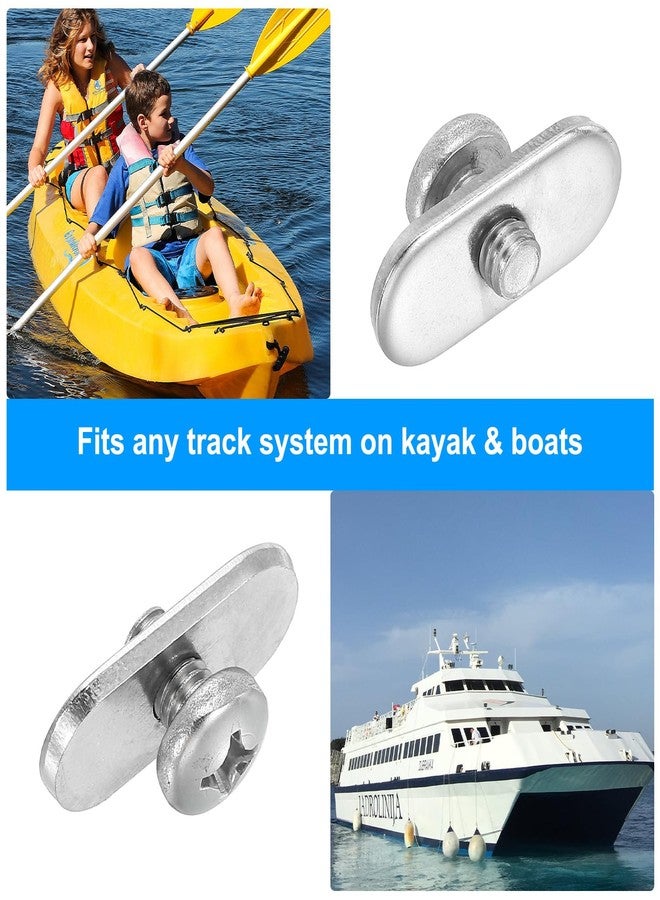 PATIKIL براغي مسار قوارب الكاياك من باتيكيل 316 من الفولاذ المقاوم للصدأ مع صواميل المسار 6 عبوات مجموعة استبدال معدات التركيب مع براغي خيط M6x10mm لقوارب الكانو والقوارب وقوارب الكاياك - Image 4