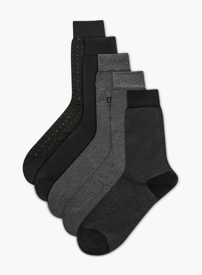 DUCHINI Assorted Crew Length Socks - Set of 5 - Image 1