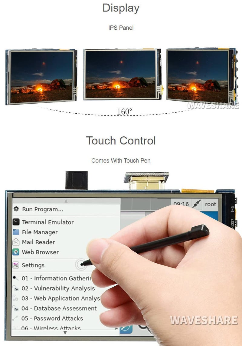 Waveshare 3.5inch Resistive Touch Screen LCD, Compatible with Raspberry Pi 5/4B/3B/Zero/Zero W/Zero 2W/Pico/Pico W/Pico WH, 480Ã—320, HDMI, IPS, Supports Windows 11/10 / 8.1/8 / 7 - Image 5
