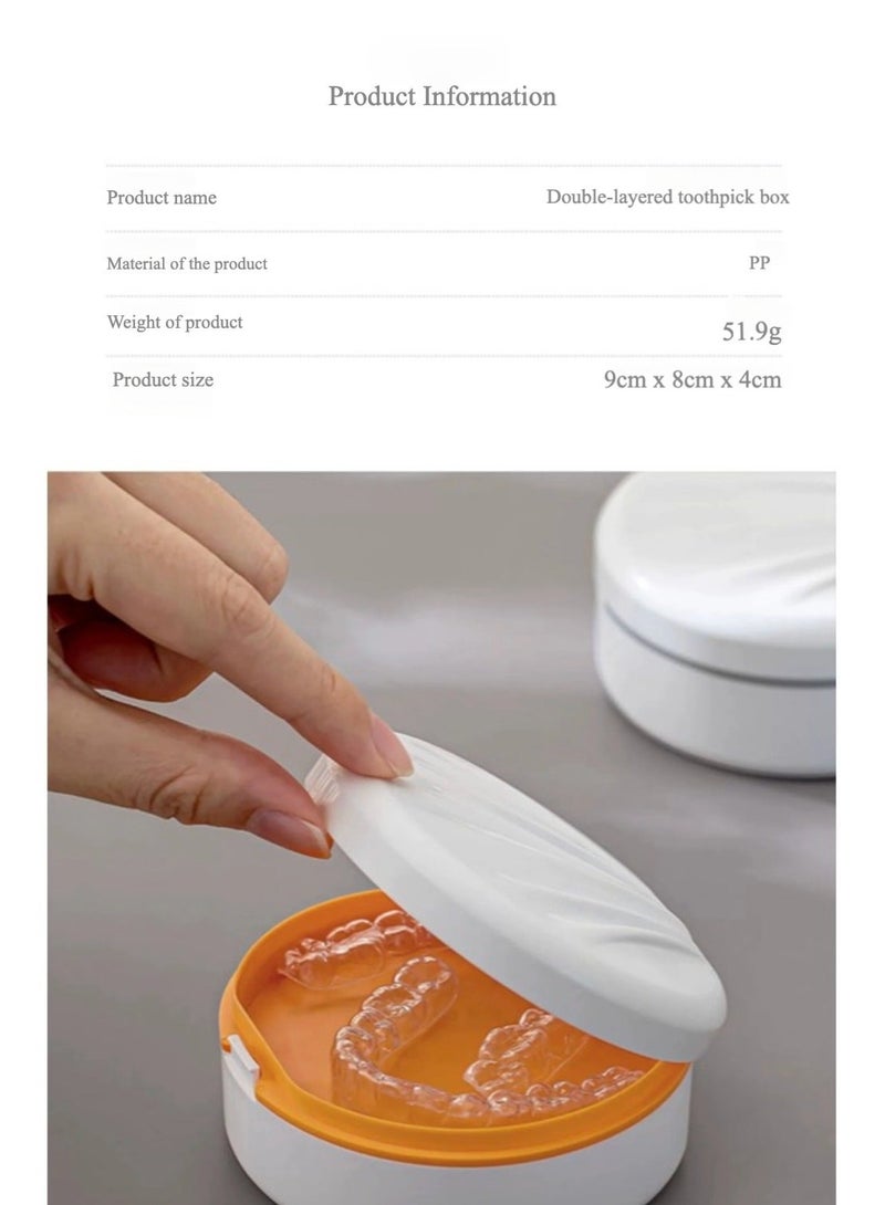 Orthodontic Retainer Box & Case for Dentures, Magnetic Closure Hinged Lid, Portable Slim Night Guard Case, Easy to Clean Aligner Case - Image 3