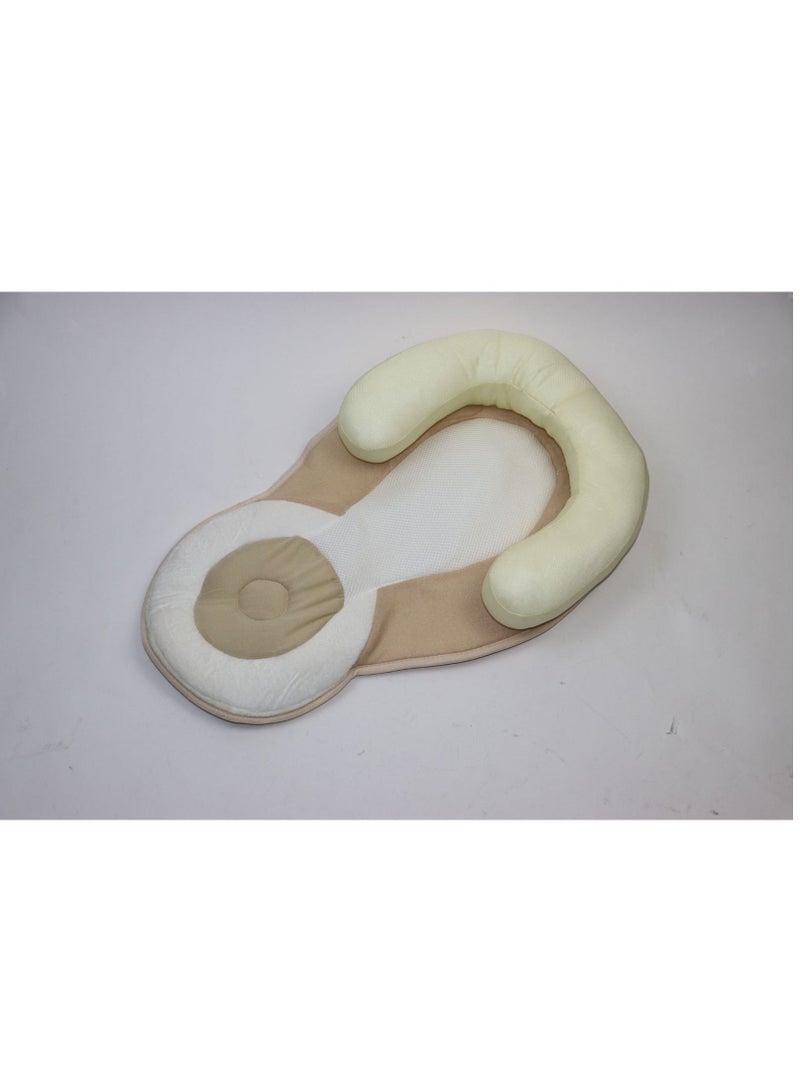 Newborn Sleeping Positioner Anti Roll Flat Head Pillow - Image 1
