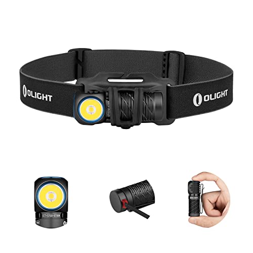 OLIGHT Perun 2 Mini Headlamp 1100 Lumens LED Head Flashlight, Rechargeable Headlight with Red Light Option, Great for Working, Hiking, Camping and Climbing (Black Cool White: 5700~6700K) - Image 1