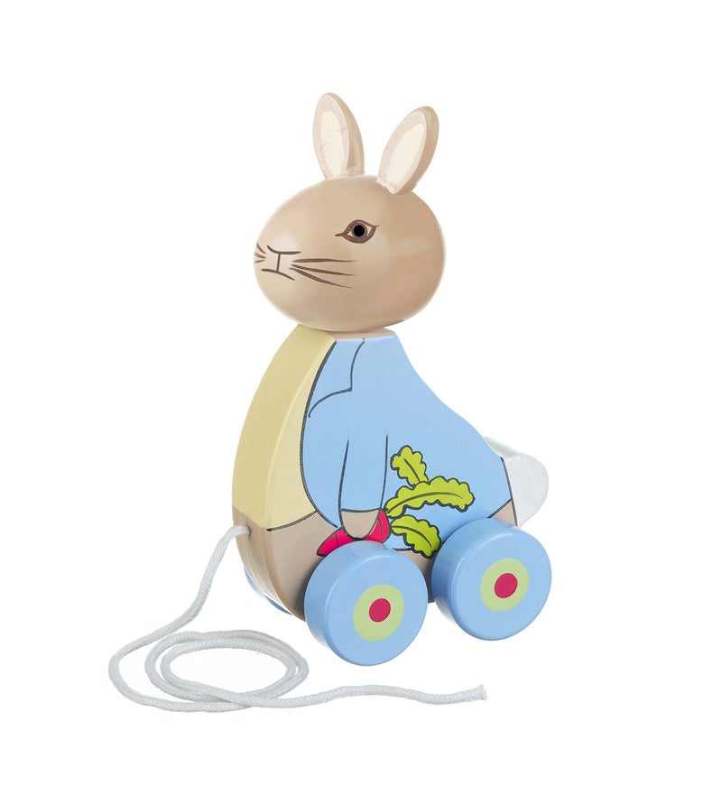 ORANGE TREE Peter Rabbit Pull Along Toy, Wooden - Early Development & Activity Toys, Baby Boy Gift, Toddler Girl, First Birthday - Official Licensed Peter Rabbit Gifts by Orange Tree Toys - Image 1