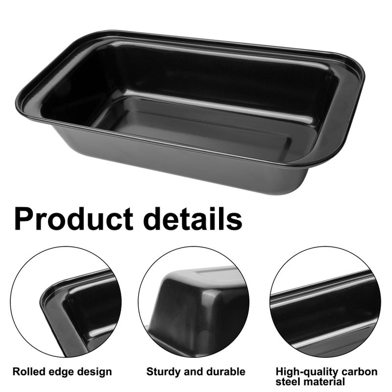 Fulushouxi 2 Pcs Loaf Bread Pans for Homemade Breads, 2 LB Nonstick Loaf Baking Pans, Carbon Steel for Cakes Sandwich Toast Brownies Sourdough Bread Pan Baking Supplies, with Dough Scraper - Image 3