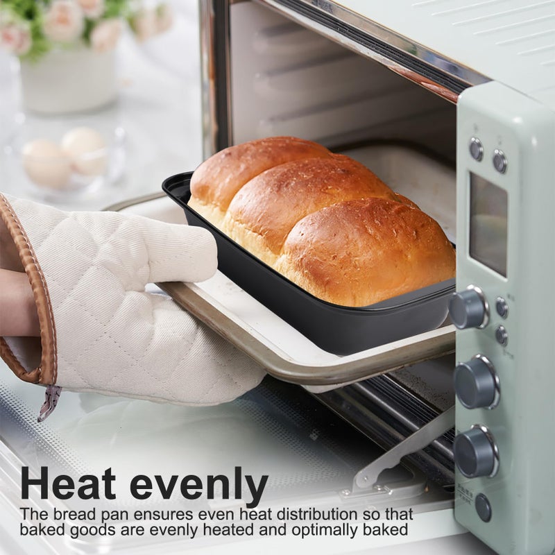 Fulushouxi 2 Pcs Loaf Bread Pans for Homemade Breads, 2 LB Nonstick Loaf Baking Pans, Carbon Steel for Cakes Sandwich Toast Brownies Sourdough Bread Pan Baking Supplies, with Dough Scraper - Image 5