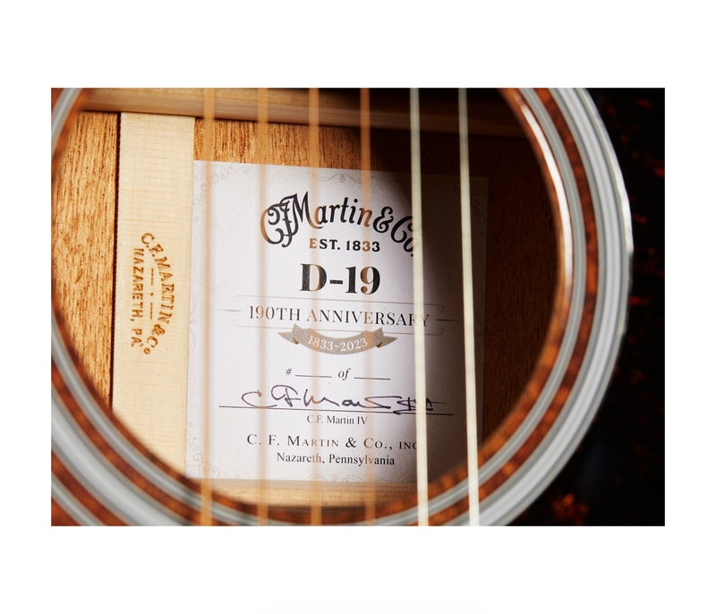 Martin D19190THANNIVER D-19 190th Anniversary Acoustic Guitar - Dark Mahogany - Image 4