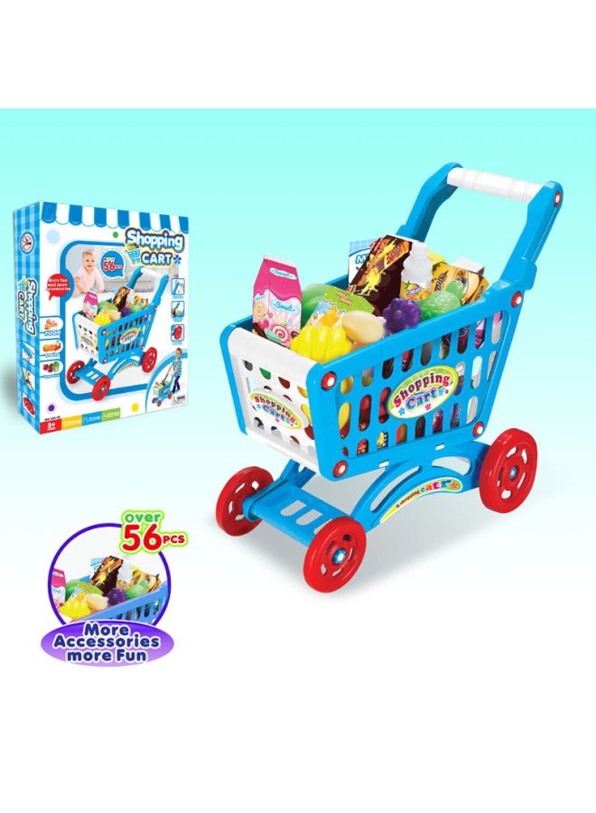 Children's Play Toys Customized Sound And Light Music Simulation Supermarket Shopping Cart Large Capacity Storage Trolley Cross-border-Color:922-13 - Image 4