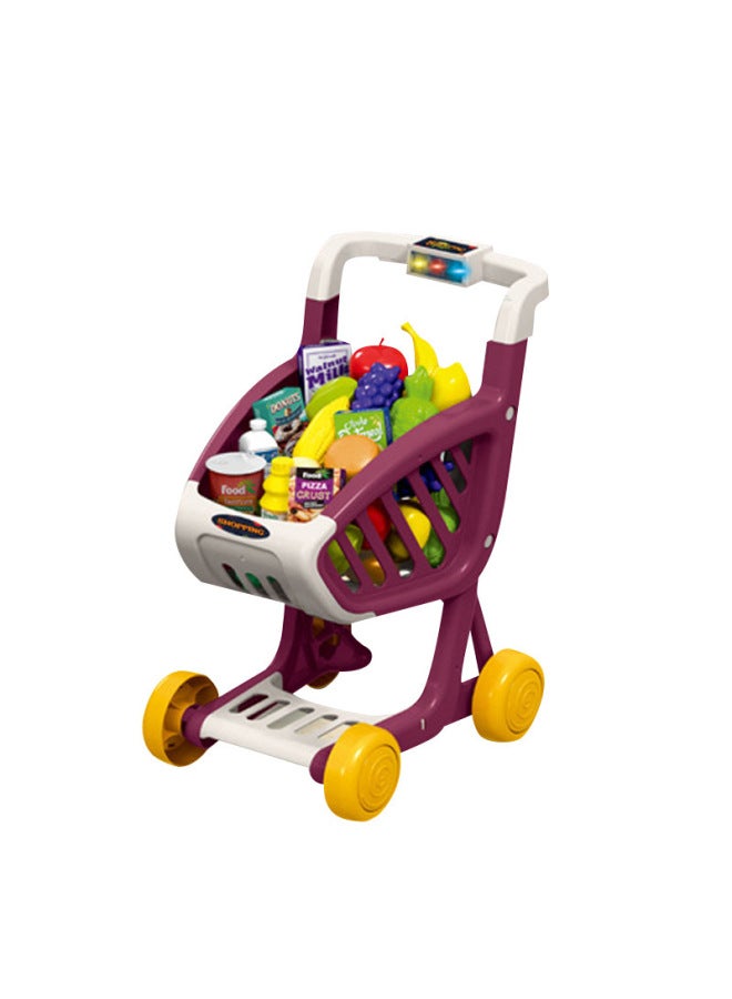 Children's Play Toys Customized Sound And Light Music Simulation Supermarket Shopping Cart Large Capacity Storage Trolley Cross-border-Color:922-13 - Image 2