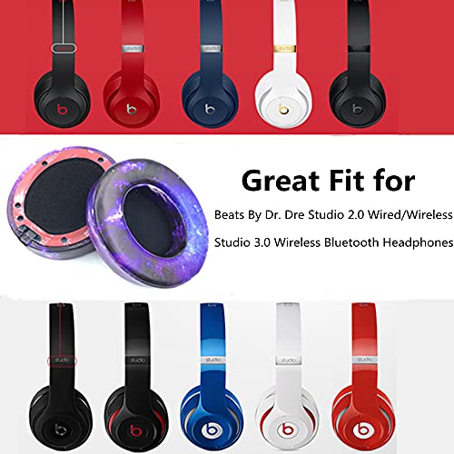 Koffmon Studio3.0 Replacement Earpads Studio2.0 Ear Pad Cushion Cover Compatible with Beats by Dr.Dre Studio 2& Studio 3 Over-Ear Headphones (Galaxy) - Image 3