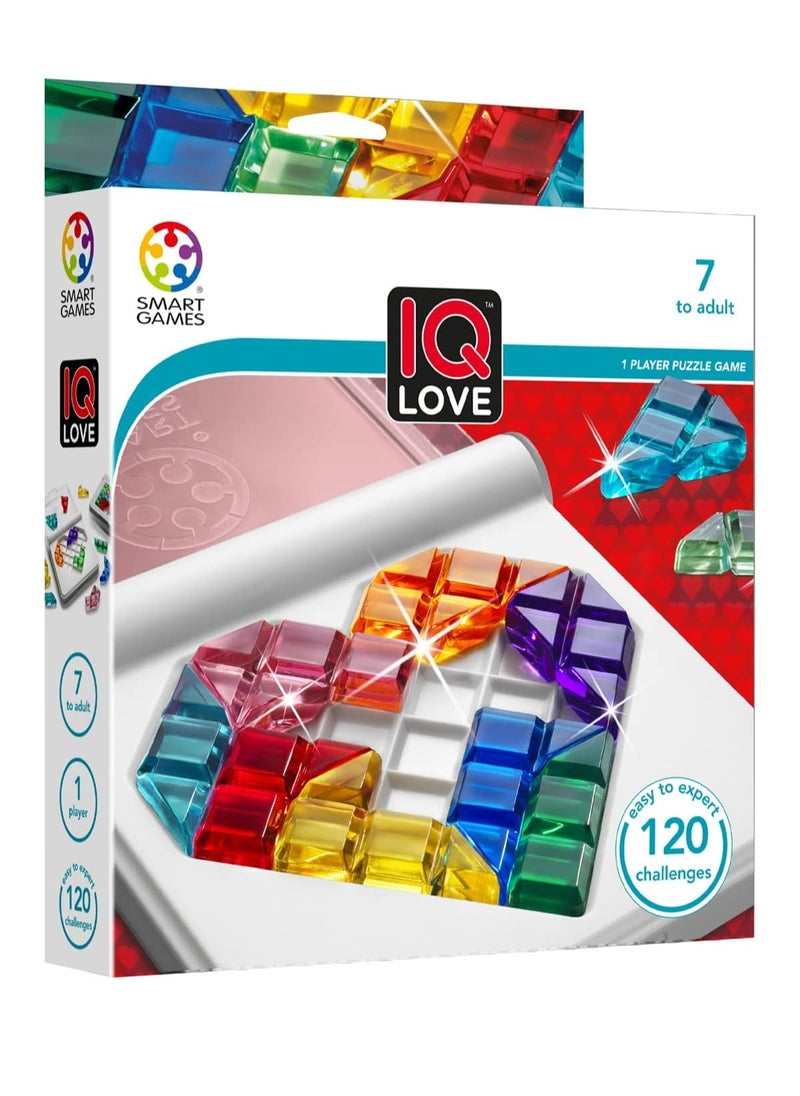 IQ - IQ Love Smart Games, Puzzle Game with 120 Challenges 2 Game Modes to Measure Logical and Analytical Thinking Skills 7 Years and Above - Image 1