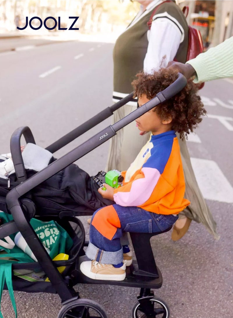 جولز لوحة قدم جولز Hub² مع مقعد | لوح ركوب للأطفال لعربة الأطفال | مقعد قابل للفصل | تصميم قابل للطوي | تركيب سهل | يدعم حتى 44 رطلاً (20 كجم) | 39 × 37.5 × 23 سم - Image 2