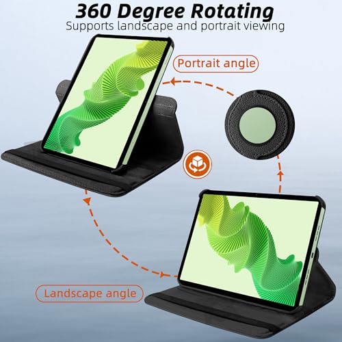 TGK Rotating Cover for realme Pad 2 11.5 inch Tablet Case 360 Degree Leather Smart Flip (Dark Green) - Image 4