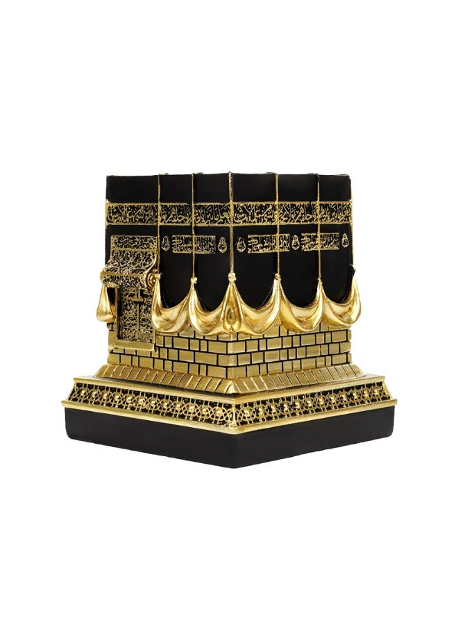 Kaaba Holy Mosque Model Decoration, Resin, Black and Gold, 11.7cm - Image 1
