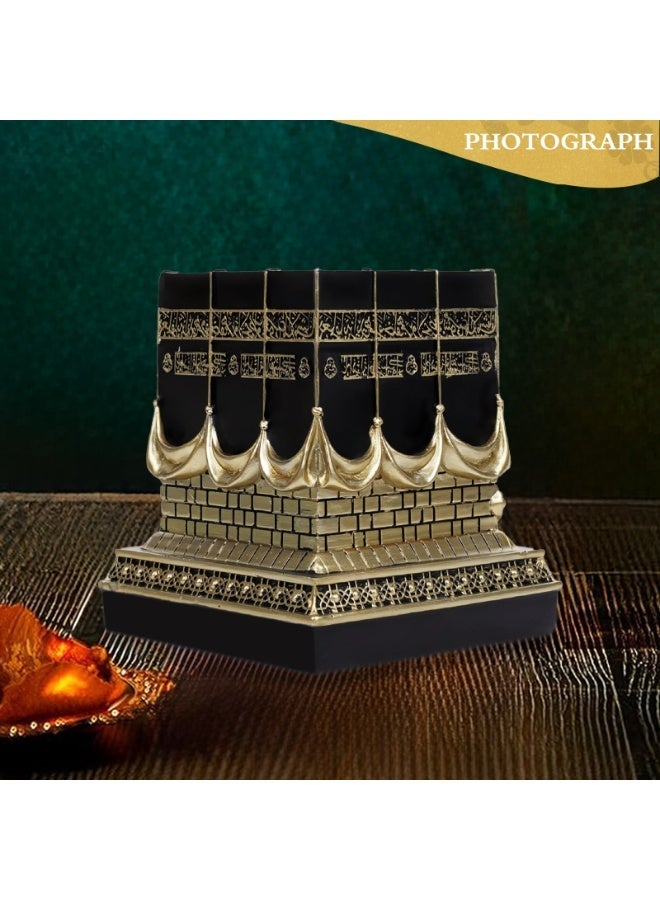 Kaaba Holy Mosque Model Decoration, Resin, Black and Gold, 11.7cm - Image 5