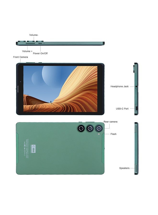 C idea 8 Inch Android 12 Tablet 256GB ROM+256GB Expandable 800*1280 IPS Screen With Protect Case, Keyboard CM835(Green) - Image 5