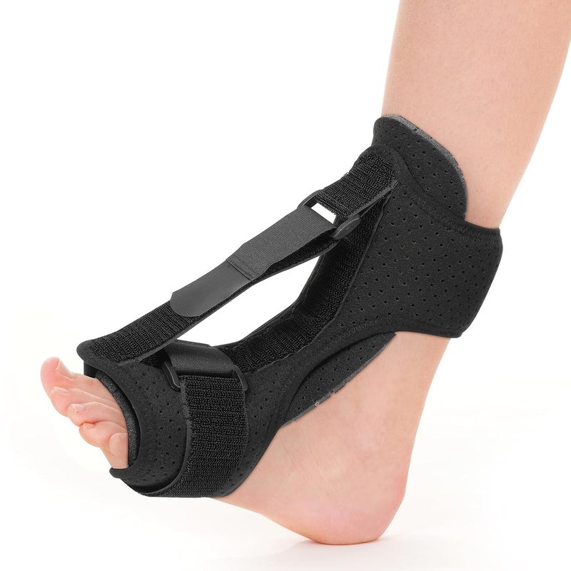 Fixed Ankle Brace Foot Lift Support Breathable Black Ankle Sprain Brace Plantar Fasciitis Relief Pressure Exercise Men Women - Image 1
