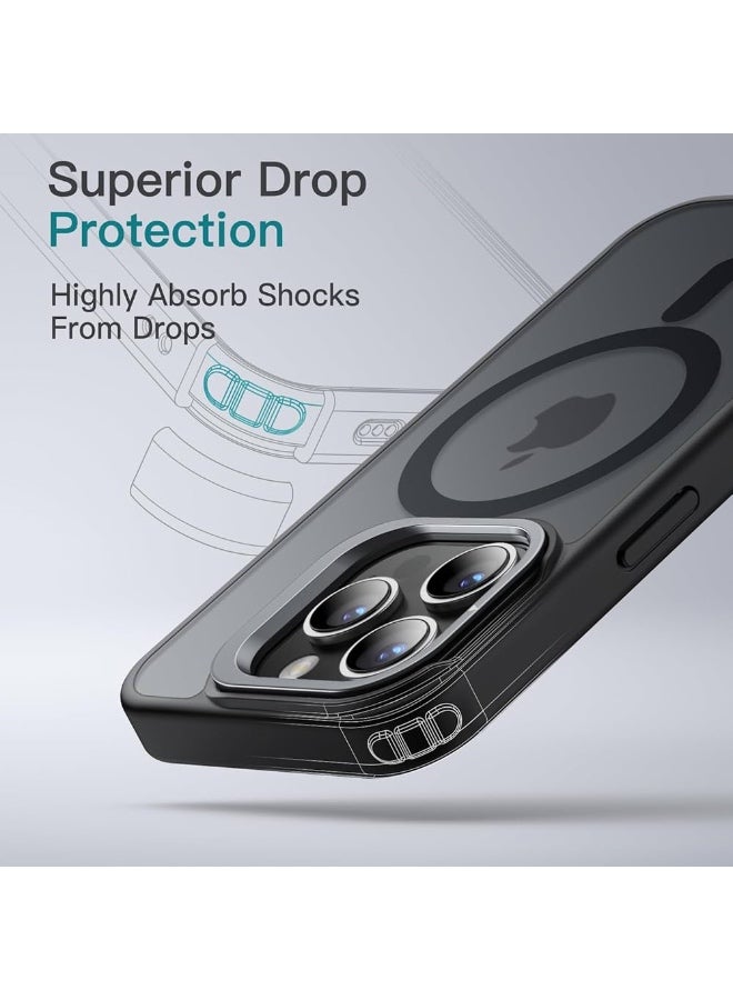 ريتي غطاء ايفون 16 برو ماكس – حامل خفي، دعم MagSafe، تصميم مطفي مضاد للبصمات، مغناطيس N52 قوي - Image 4