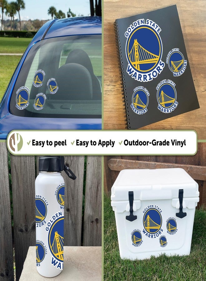 Desert Cactus Golden State Warriors Sticker NBA Officially Licensed Vinyl Decal Laptop Water Bottle Car Scrapbook Sheet (Type 3 Global) - Image 2