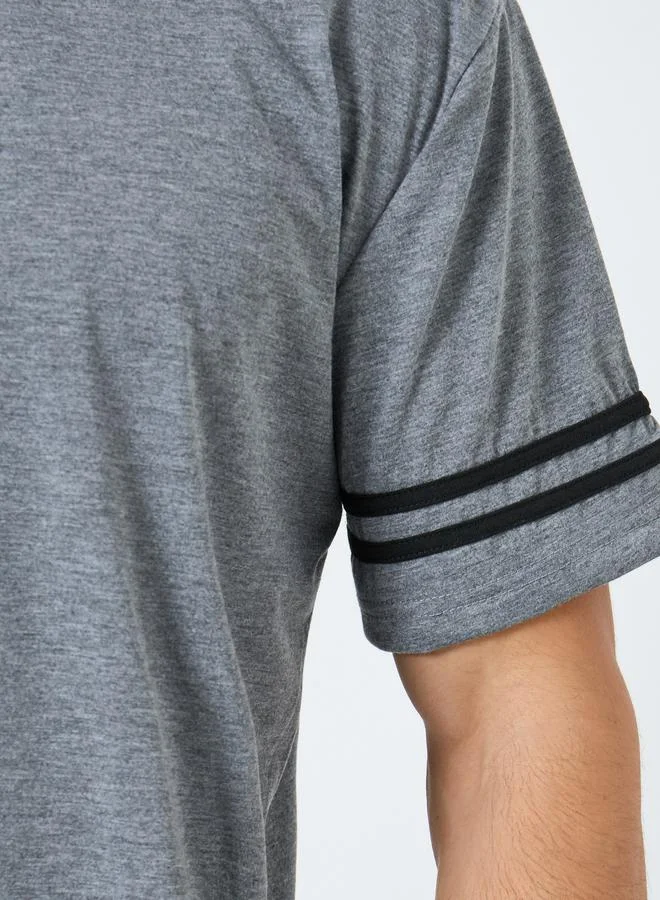 Styli Relaxed Fit Striped T-Shirt and Shorts Pyjama Set