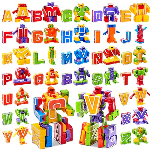 JOYIN Alphabet Robots Toys for Kids ABC Learning Toys Alphabots Letters Toddlers Education Toy Carnival Prizes Easter Basket Stuffers Treasure Box and Prize for Classroom - Image 1