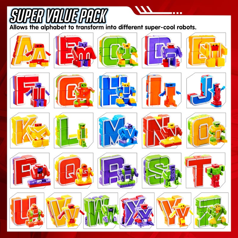 JOYIN Alphabet Robots Toys for Kids ABC Learning Toys Alphabots Letters Toddlers Education Toy Carnival Prizes Easter Basket Stuffers Treasure Box and Prize for Classroom - Image 3