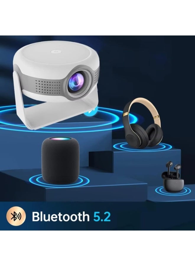 جهاز عرض ذكي محمول T269 Pro، بدقة 4K و1080P عالية الدقة، يعمل بنظام Android 12.0، وشاشة 130 سم، وزاوية 180 درجة، ويدعم Wi-Fi وBluetooth - Image 5